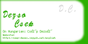 dezso csep business card